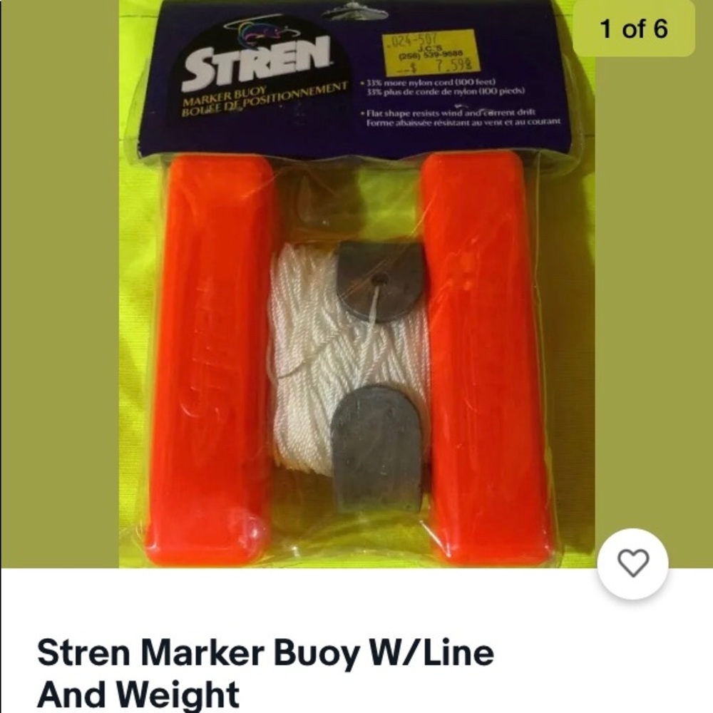 Stern market buoy with line